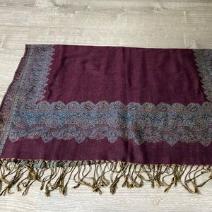 Pashmina from India. Part silk.  EUC.
